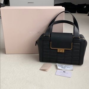 Jimmy choo black leather bag
